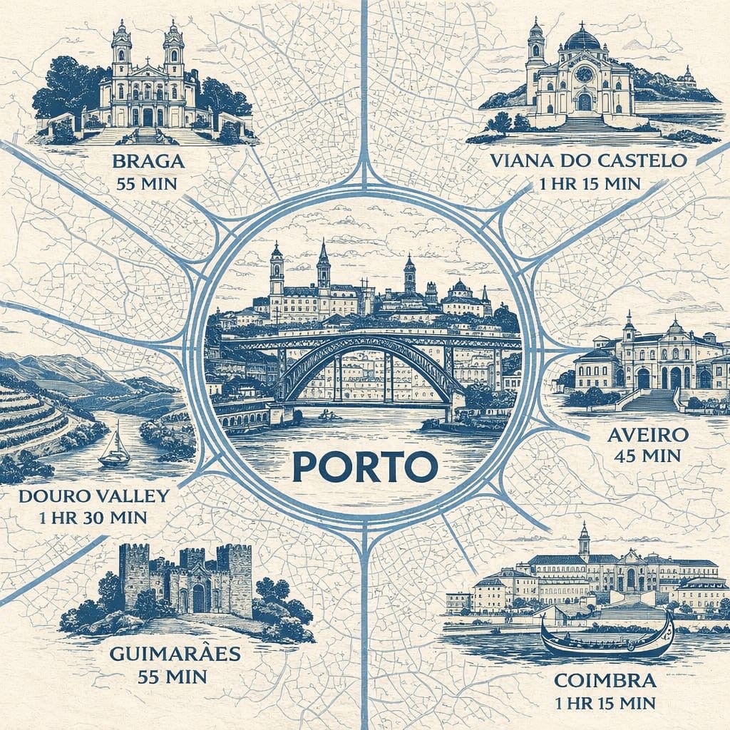 Desde Porto — Destinos a menos de 2&nbsp;horas